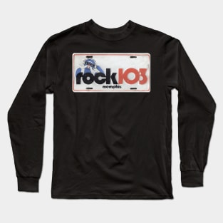 WEGR Rock 103 Retro License Plate Long Sleeve T-Shirt